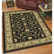Orian Herald Rug, Black