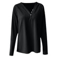 thumbnail image 4 of DPTALR T-shirt à Manches Longues à Col en V pour Femmes, 4 of 4