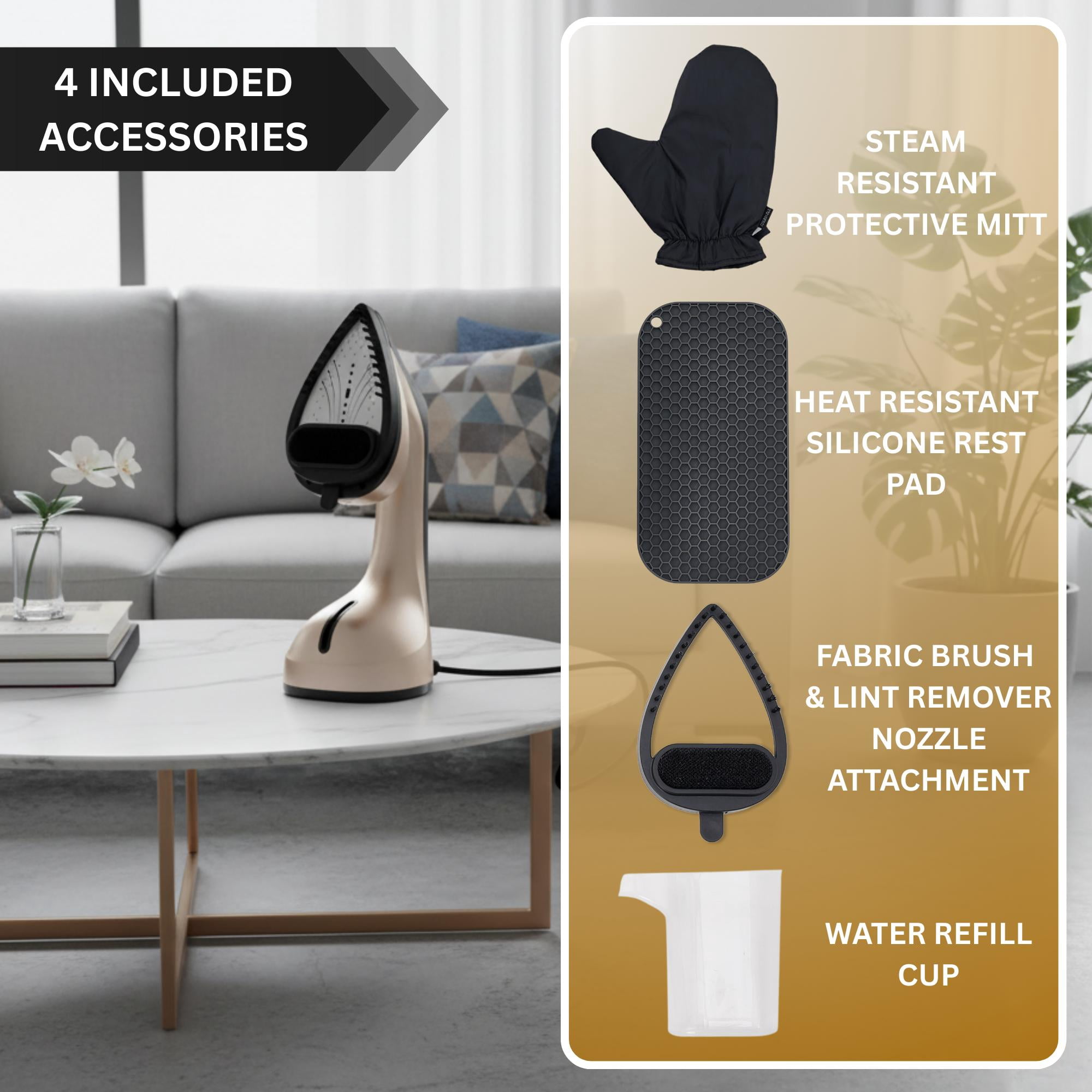 1600W True & Tidy Gold XL Iron and Steamer with Digital Screen and Detachable Ironing Plate