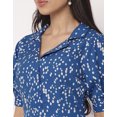 thumbnail image 6 of Moomaya Women's Printed Lapel Collar Dress Puff Sleeves Knee Dress With Pockets, 6 of 8