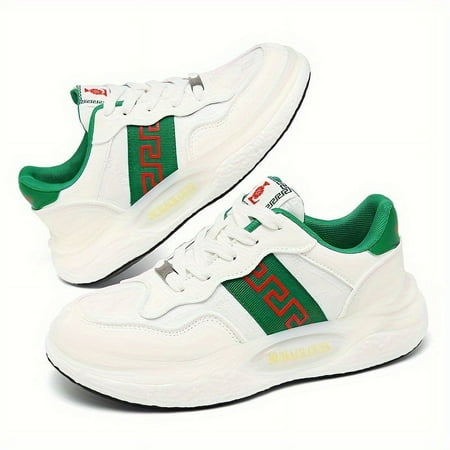 

Stylish Colorblock Casual Sneakers Lace Up Soft Sole Platform Jogging & Fitness Shoes Low-top Hiking Sporty Trainers in holiday