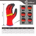 thumbnail image 3 of Guantes de trabajo de seguridad Evridwear, caucho de látex arrugado, 12 pares, 3 of 9