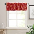 thumbnail image 7 of Christmas Gingerbread Man Kitchen Curtains and Valances Set, Cowboy Hat Horseshoe Poinsettia Red Rod Pocket Window Valance Window Curtain Panels for Living Room Bedroom Laundry, 27.5x24in, 3 Pieces, 7 of 7