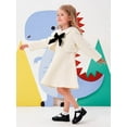 thumbnail image 4 of famuka Little Girl Tweed Suit Kids 2PCS Sleeveless Dress + Coat Winter Party Dress Outfit, 4 of 10