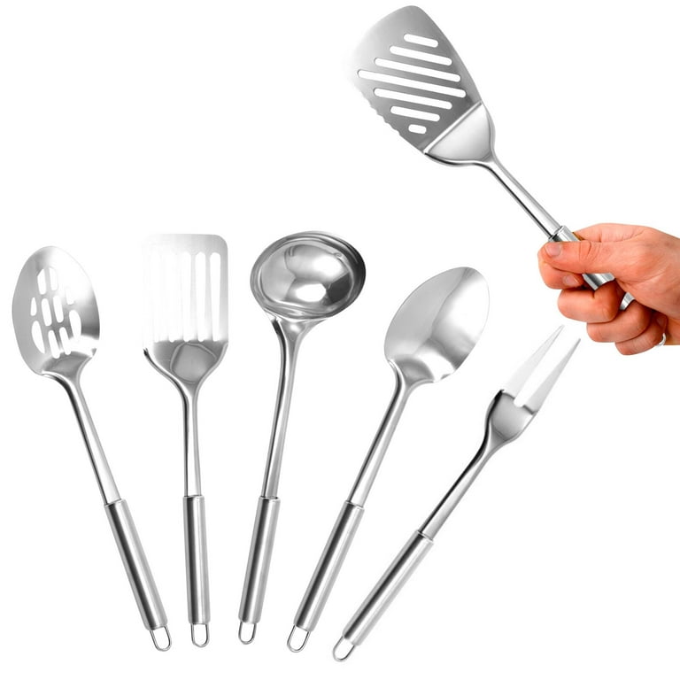 6-pcs Kitchen Utensils Set - Stainless Steel Cooking Utensils Set - Kitchen Utensils  Cookware Set - Best Kitchen Gadgets Kitchen Tools Kitchen Accessories 