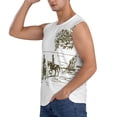 thumbnail image 3 of Fotbe Cowboys Riding A Horse Near A Tree Men's Camiseta sin Mangas Estampada para Hombres, Playera Casual para Gimnasio, Entrenamiento, Playa-Small, 3 of 7