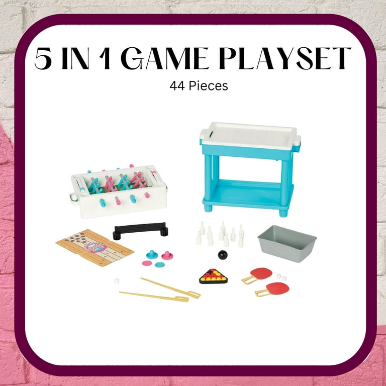 My Life As 5-in-1 Game Play Set for 18 Doll, 44 Pcs Kids Girls