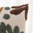 thumbnail image 3 of JUNWELL Leaves Home Decor Cushion Cover Tufted Plant Stylish Pillow Cover 45x45cm, 3 of 5