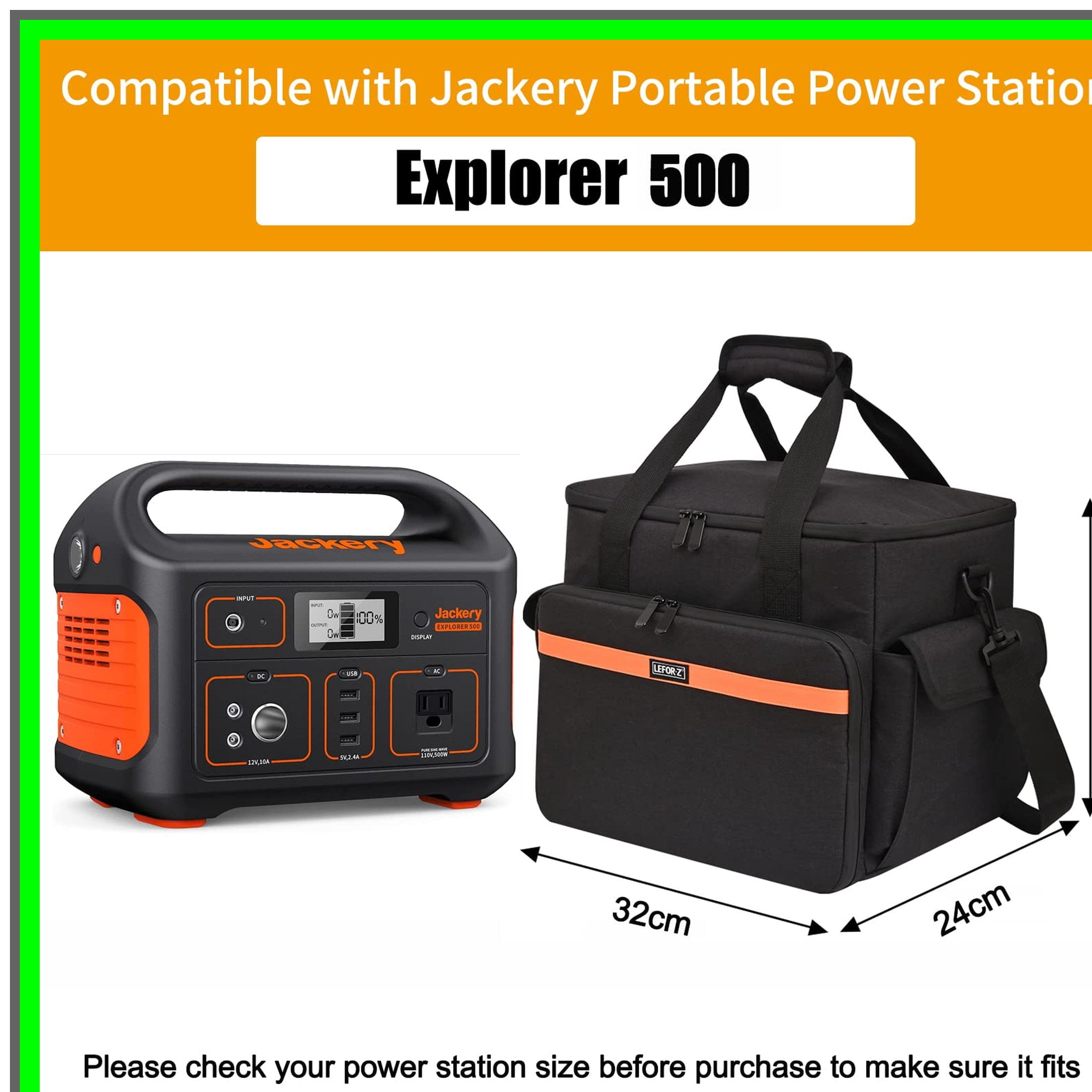 Portable Power Station Carrying Case for Jackery, ECOFLOW, BLUETTI, GRECELL