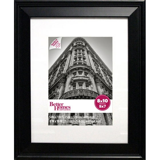 Better Homes And Gardens 8x10 Matted Beveled Black Picture Frame Better Homes And Gardens 8x10 Matted Beveled Black Picture Frame Com