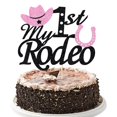 thumbnail image 1 of Cake Topper YUINYO, tema de vaquero para el primer cumpleaños de My 1st Rodeo, 1 of 7