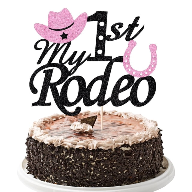 Cake Topper YUINYO, tema de vaquero para el primer cumpleaños de My 1st Rodeo