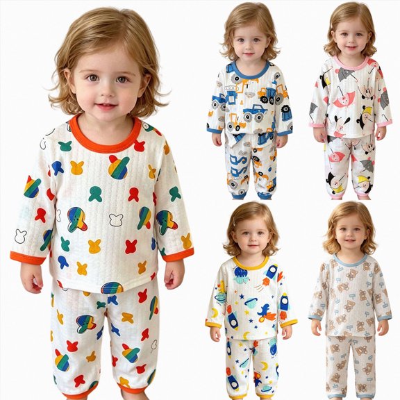 Little & Big Girls Cotton Knit Pajama Shorts Pants Summer PJ Set,hypoallergenic 6-12 Months 12-24 Months 2t 3t 4t 5t 6t 7t 8t 9t Children Multicolour 3-4 Years