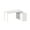 White, variant on KULAGAGA L Shaped Computer Desk Corner Writing Workstation Table with Cabinet Drawer Storage for Home Office Study, White