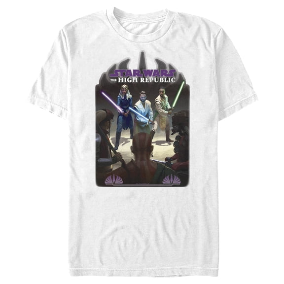 Men's Star Wars The High Republic Protectors of the Jedi  Graphic Tee White Medium