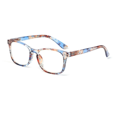 Fashion Vision Care Flower Radiation Protection Computer Goggles Anti-blue Light Eyeglasses Reading Glasses Presbyopia Eyewear BLUE STRENGTH 2.00