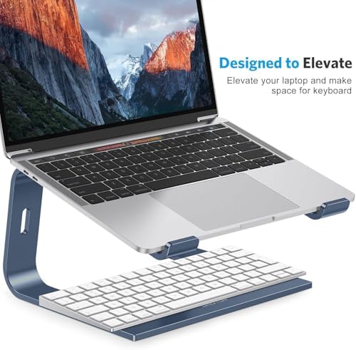 Laptop Stand for Desk, Detachable Laptop Riser, Aluminum Laptop Holder, Compatible with MacBook Air/Pro, Dell, HP, and All Laptops (11-16 inch), Grey