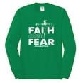 thumbnail image 2 of Wild Bobby, Faith Over Fear Psalm 118:6 White, Inspirational/Christian, Men Long Sleeve Shirt, Kelly, Medium, 2 of 3