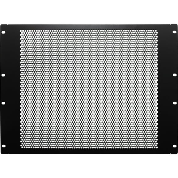 NavePoint 8U Blanking Panel, Perforated, Flanged, 19 inch Wide Network Server Rack or Server Cabinet, Filler Panel, Steel,  Hardware Included