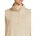thumbnail image 4 of Time And Tru Women's Placket Pullover Top, 4 of 5