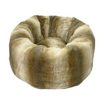 Ethical Products 77525 19 in. All Faux Fur Round Sleep Zone Bed, Light Brown