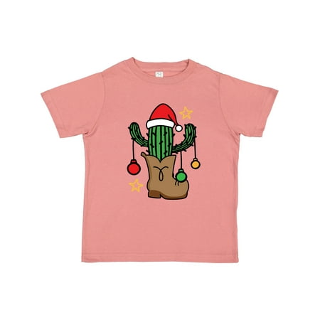 

Inktastic Christmas Cowboy Cactus Gift Toddler Boy or Toddler Girl T-Shirt