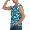 thumbnail image 3 of Pofeuu Daisies Flowers Print Men's Muscle T-Shirt, Sleeveless, Muscle Tank, Classic Muscle Tee Top For Men Casual Sleeveless Muscle T-Shirt Trendy Clothes-Large, 3 of 7
