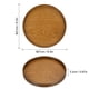 thumbnail image 2 of Bandeja decorativa redonda de madera Uxcell de 8" para servir, hogar, cocina, vela, marrón, 2 of 7