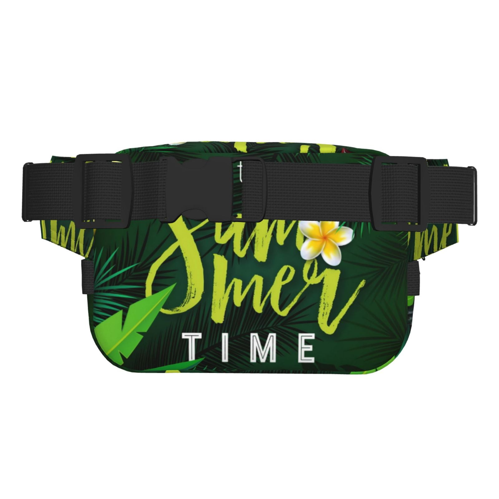 Picia Tropical Summer Vibes Print Square Double-Layer Waist Bag Mini Adjustable Waist Belt Bag Exercise Running Travel Hiking