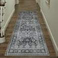 thumbnail image 5 of BERTHMEER 2'x6' Runner Rugs for Hallway Entryway Bathroom Bedroom Kitchen Non Slip Washable Black Vintage Oriental Traditional Distressed Runner Rugs, 5 of 6
