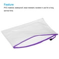 thumbnail image 4 of Unique Bargains Mesh Zipper Bag Plastic Zip File Pouch Document Folders Home Office Travel Purple, 4 of 6