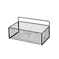 thumbnail image 5 of Wall Mounted Metal Storage Basket, Heavy Duty Wire Storage Bin Pendant, Adhesive Shelves for Kitchen Bathroom, Cabinet Organizer, Shower Storage Rack, Household Accessories Decor, 27x15.5x12cm, 5 of 6
