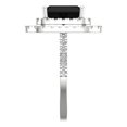 thumbnail image 3 of Halo Engagement Ring for Women - 2.62ct Natural Onyx in 14K White Gold Promise Ring, 3 of 6