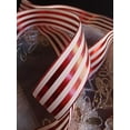 thumbnail image 3 of AK-Trading 1.5" x 25 Yards Metallic Striped Gift Wrap & Craft Ribbon - Red & Ivory Metallic, 3 of 3