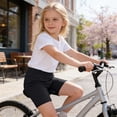 thumbnail image 6 of Tfken Jean Shorts For Kids Girls Summer Elastic Waist Solid Color Slim Shorts Casual Trendy Daily Wear Teen Classic Denim Shorts Black, 6 of 6