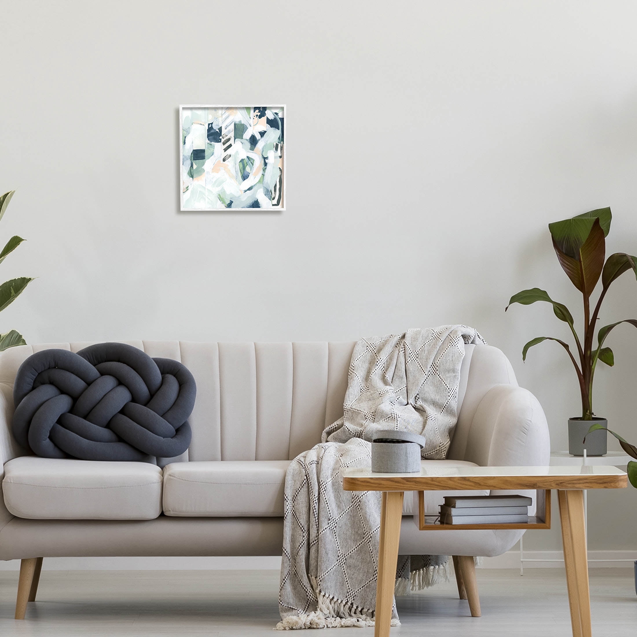 Stupell Industries Various Modern Shapes Arrangement Painting White Framed Art Print Wall Art, Design by June Erica Vess