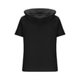 thumbnail image 5 of Men's Casual Short Sleeve Hooded Shirt with Button Front and Chest Pocket, 5 of 6