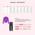 thumbnail image 7 of iiniim Kids Boys Girls Jazz Hip Hop Dance Shiny Long Sleeves Bomber Jacket and Sweatpants Set Silver 16, 7 of 7