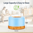 thumbnail image 2 of Merryhome 700ml Essential Oil Diffuser,Cool Mist Humidifier,Oil Diffuser with 7 Colors & Timmer Settings Remote Control Air Humidifier for Large Room Home Office, 2 of 7