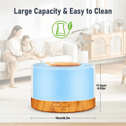 Merryhome 700ml Essential Oil Diffuser,Cool Mist Humidifier,Oil Diffuser with 7 Colors & Timmer Settings Remote Control Air Humidifier for Large Room Home Office