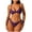 01_Purple, variant on Women Bikini Sets Deep Vneck Bra Adjustable Straps Bathing Suit Side Lace-up Low Waisted Swimsuit