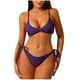 thumbnail image 1 of Traje de baño para mujer, bikini de tirantes sin espalda de color liso para mujer, trajes de baño para mujer, conjuntos de bikini para mujer, trajes de baño de bikini para mujer, 1 of 3