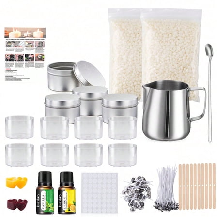 DIY Candle Making Kit, Soy Candle Kits Making For Kids Adults Beginners, Candle Maker Kit Candle Making Supplies Including Fragrance Oils Candle Wicks Dyes Jars Melting Pot