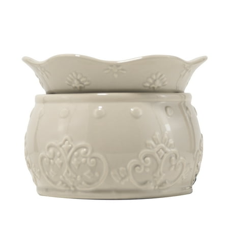 Better Homes & Gardens Candle and Wax Cube Warmer, Embossed Ceramic