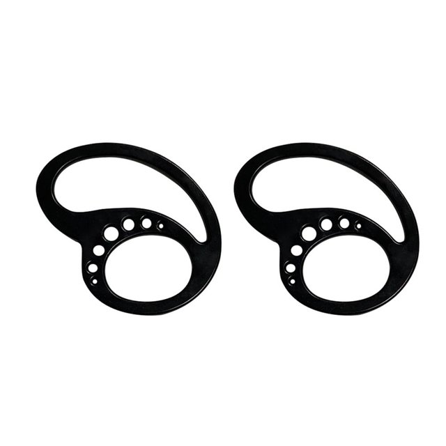 1 par de tapones para los oídos de silicona compatibles con Bluetooth, protectores antipérdida, gancho para la oreja, color negro