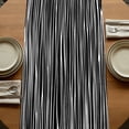thumbnail image 5 of Table Runners 70 Inches Long Dress Scarves, Black Striped Farmhouse Coffee/Dining/Kitchen Table Decor, Holiday Table Runner, Retro Wave Lines Texture Simple 13x70 Inch, 5 of 9
