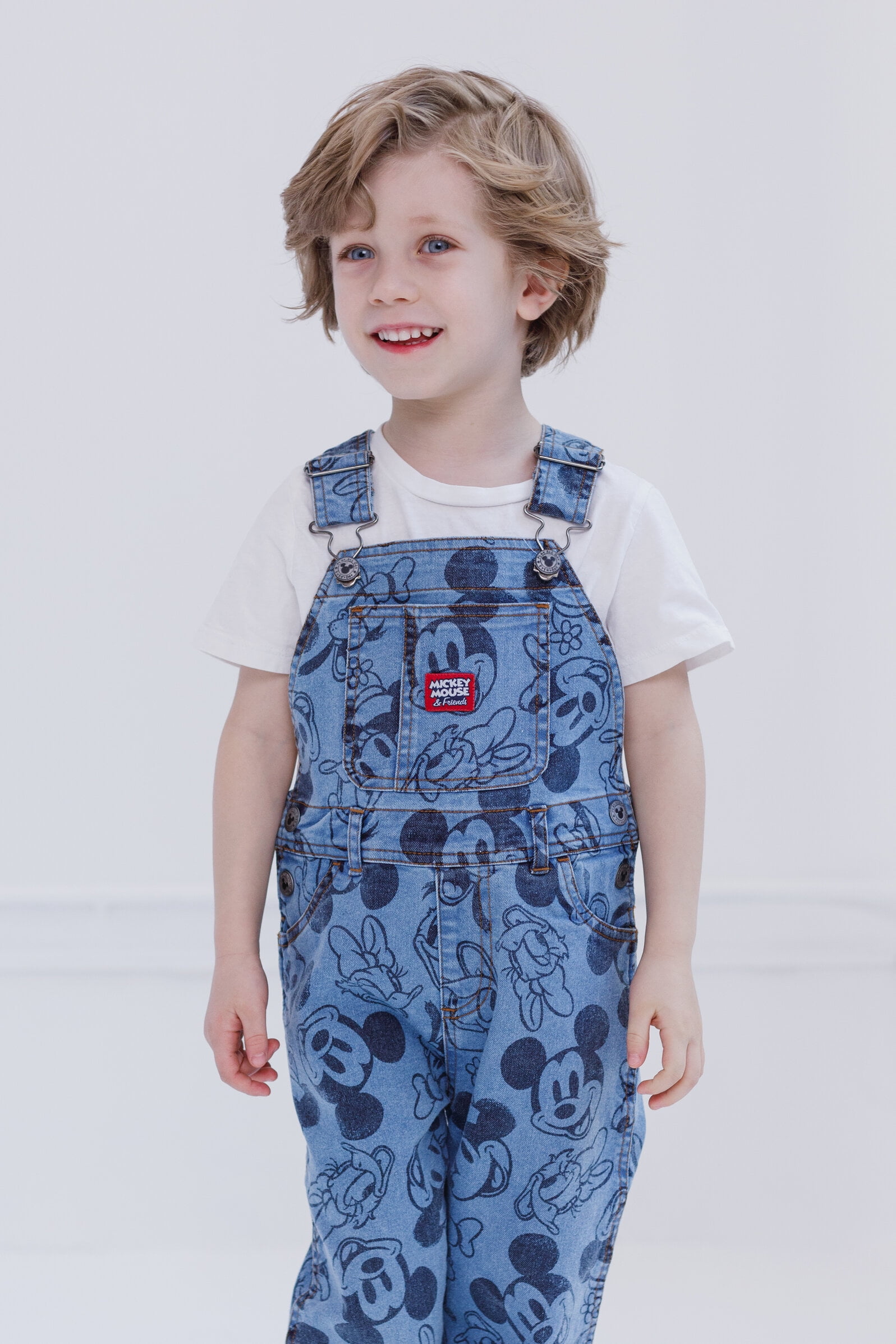 Disney Mickey Mouse Goofy Donald Duck Little Boys Bib Overalls Infant to Big Kid
