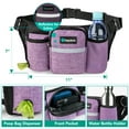 thumbnail image 3 of PetAmi Premium Hands Free Dog Leash for 2 Dogs, Adjustable Waist Belt Leash for Dog Walking, Fanny Pack Accessories Bag Dual Bungee Leash for Running, Hiking, Jogging, Biking, Purple, 3 of 8