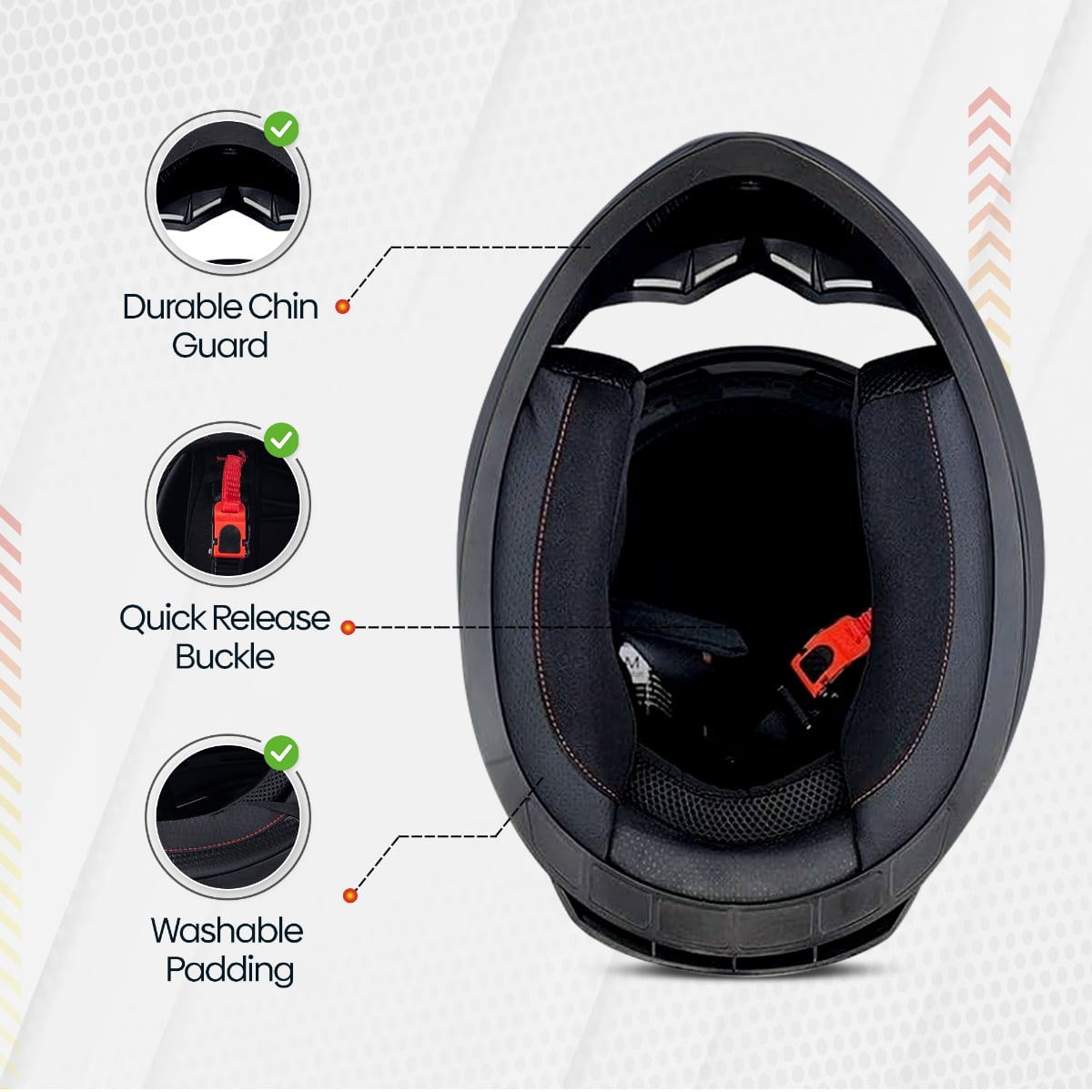 PITMOTO PM-888, Full Face Dual Visor DOT Approved Motorcycle Helmet-White-X-Large