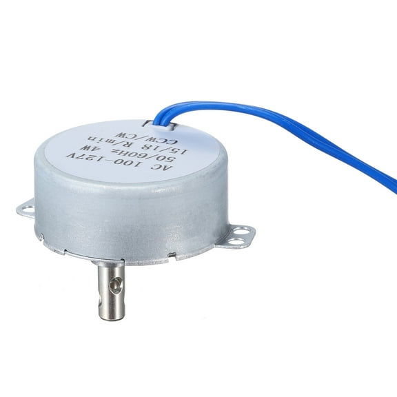 TYC-50 Small Synchronous Motor 100-127V AC 15-18RPM Shaft Rotation CW/CCW 4W Gear Motor 1.5kgf.cm Reduction Ratio